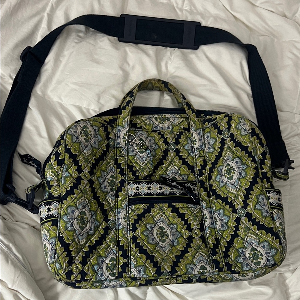 Vera Bradley Navy & Green Patterned computer style Bag